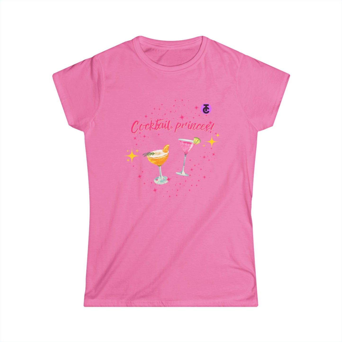 Cocktail Princess Women's Softstyle Tee | Cute Summer Shirt, Party Tee, Gift for Her, Birthday T-Shirt, Girls Night Out Outfit - THE CATCH