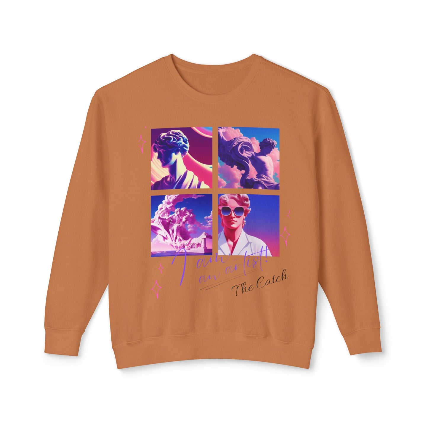 Artistic Crewneck Sweatshirt - "The Catch" Graphic Design - THE CATCH