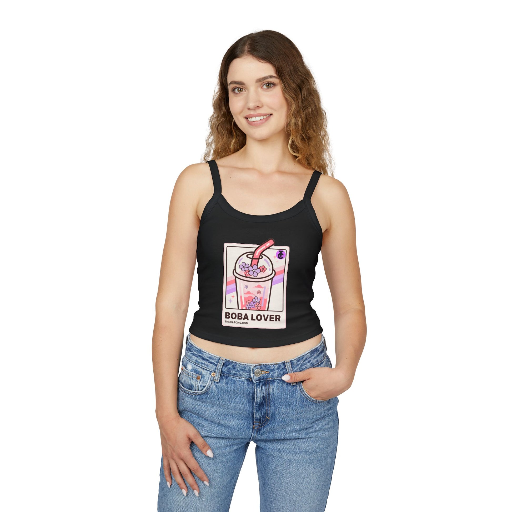 Boba Lover Women's Spaghetti Strap Tank Top | Cute Summer Top, Bubble Tea Apparel, Gift for Boba Fans, Casual Wear, Hot Weather Style - THE CATCH