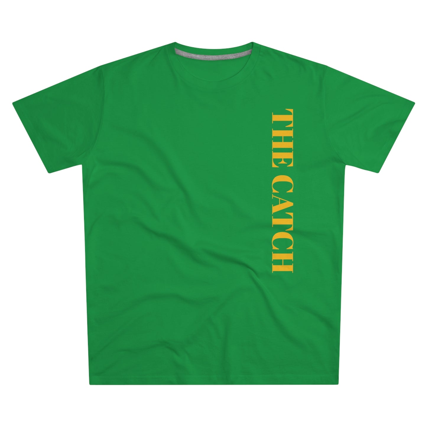 Trendy Men's Modern-fit Tee - 'The Catch' & 'Hello' Graphic Design - THE CATCH