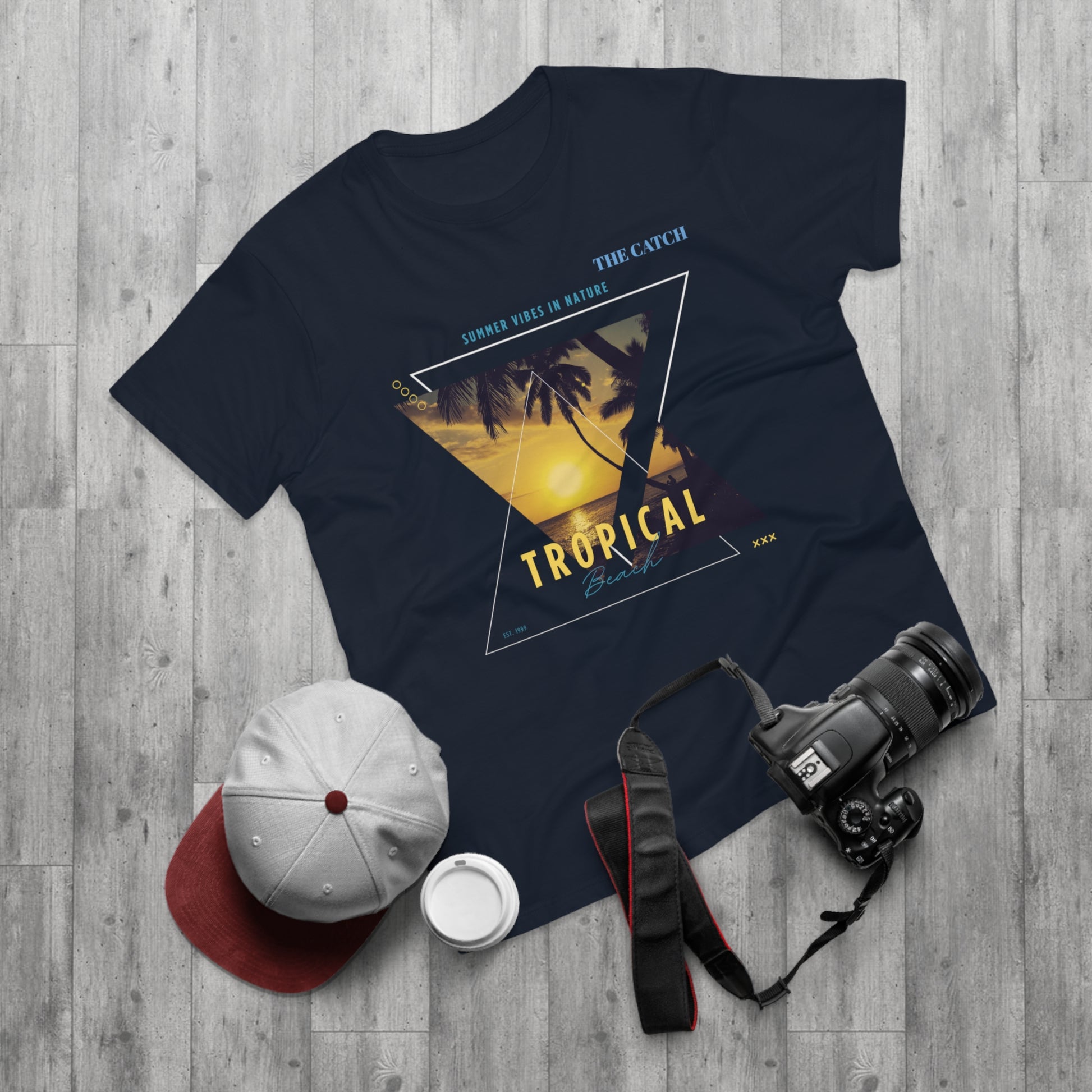 Tropical Vibes Men's T-Shirt - Summer Nature Graphic Tee - THE CATCH