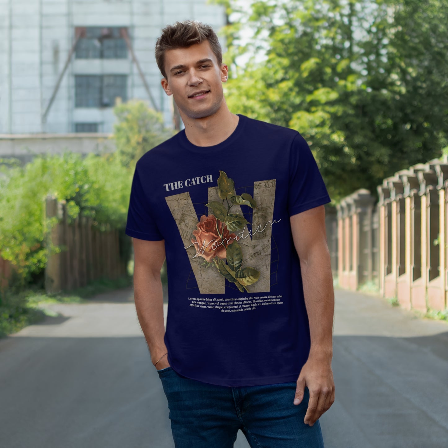 Wonder Floral Single Jersey T-Shirt - Vintage Aesthetic - THE CATCH