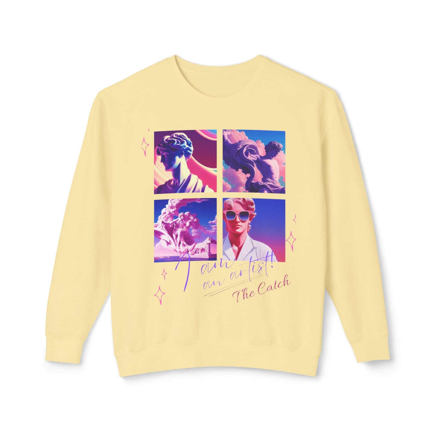 Artistic Crewneck Sweatshirt - "The Catch" Graphic Design - THE CATCH
