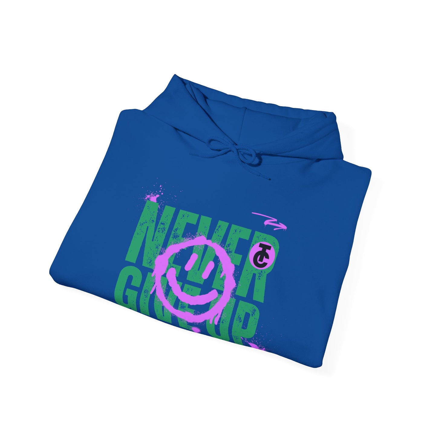 Motivational Sweatshirt - "Never Give Up" Hoodie, Cozy Gift for Friends, Inspirational Apparel, Perfect for Any Occasion