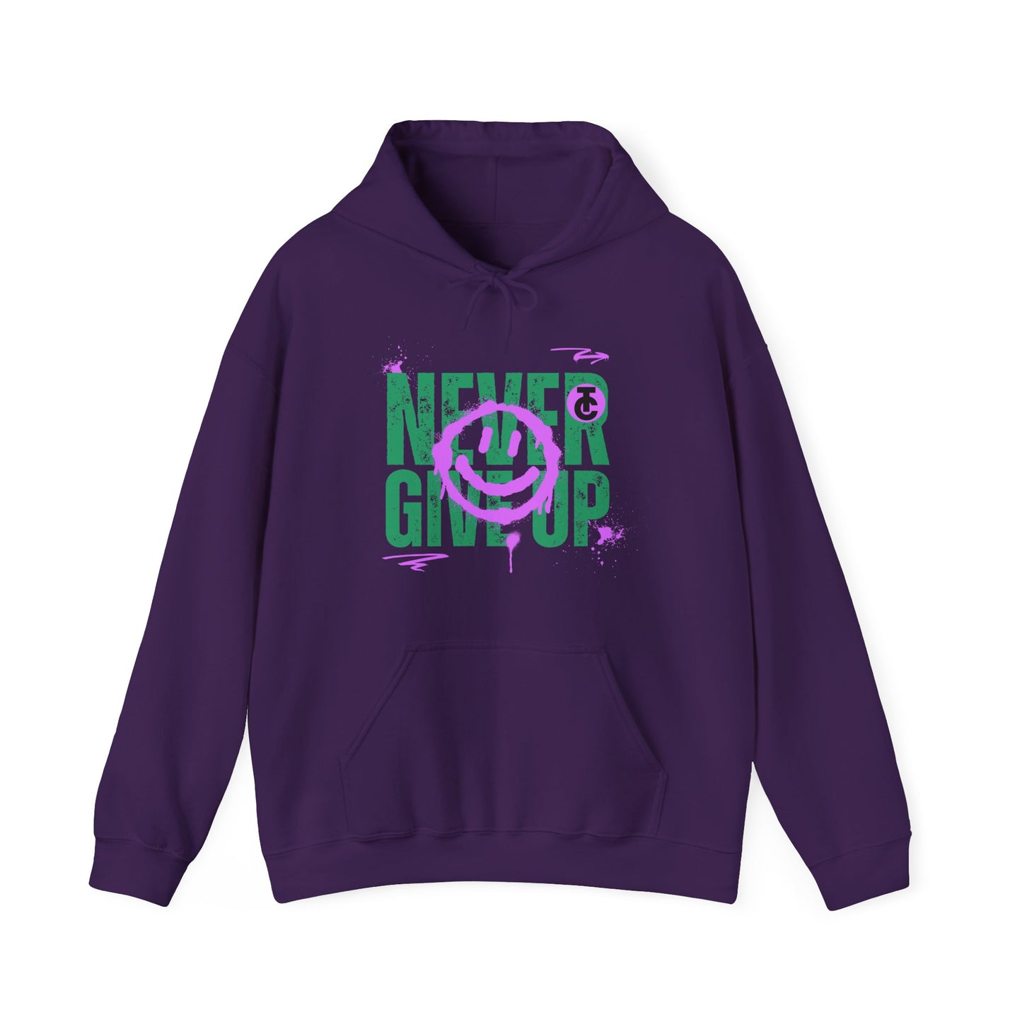 Motivational Sweatshirt - "Never Give Up" Hoodie, Cozy Gift for Friends, Inspirational Apparel, Perfect for Any Occasion - THE CATCH