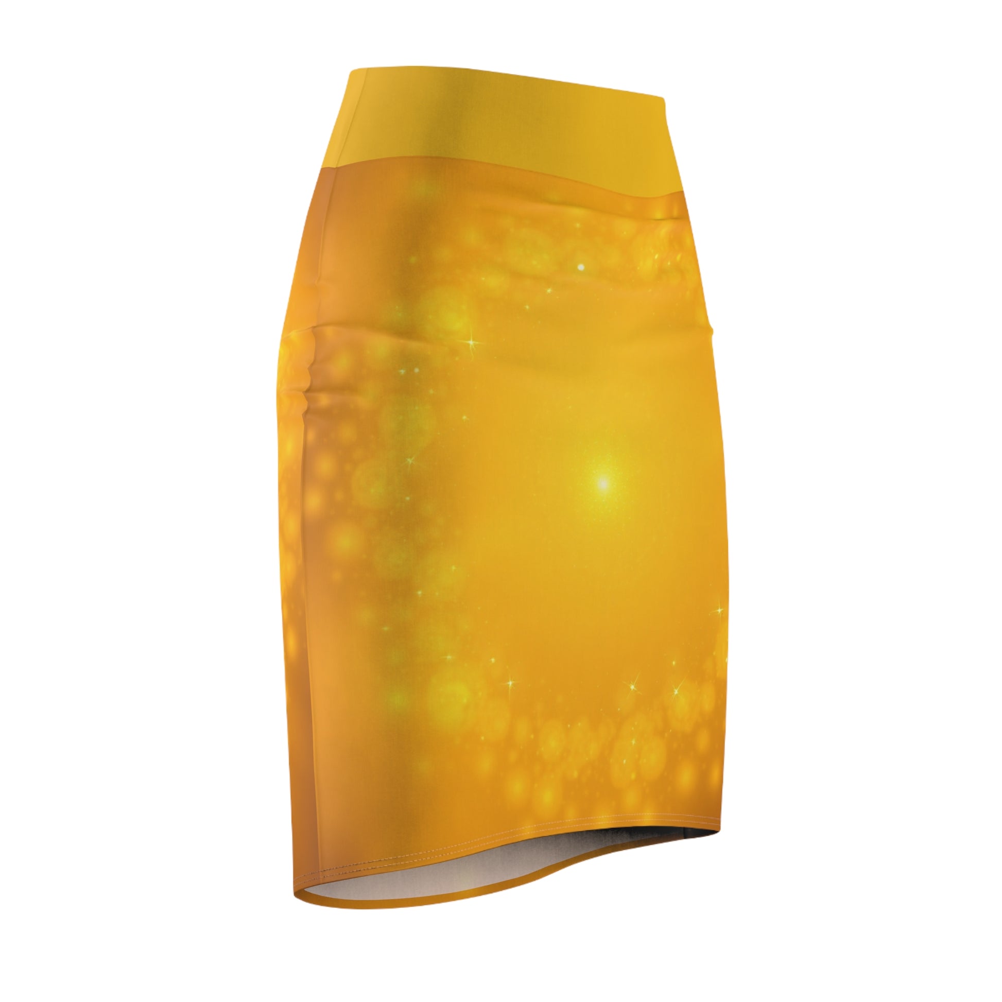 Sunny Glow Women's Pencil Skirt - Bright Yellow Design, Casual Chic, Summer Fashion, Party Wear, Gift for Her - THE CATCH