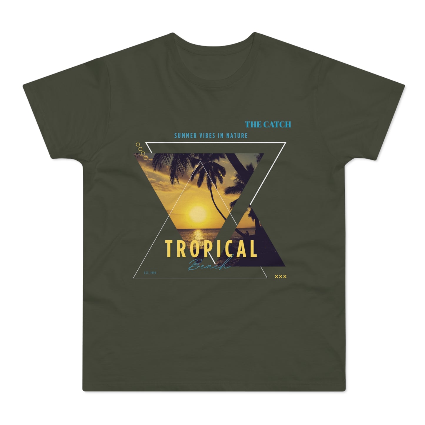 Tropical Vibes Men's T-Shirt - Summer Nature Graphic Tee - THE CATCH