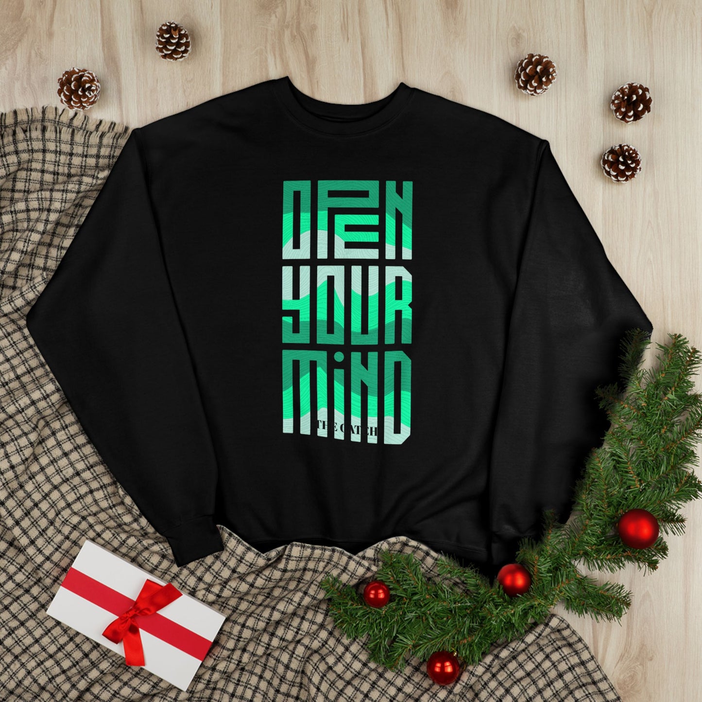 Open Your Mind  Eco-Friendly Sweatshirt | Minimalist Graphic Crewneck