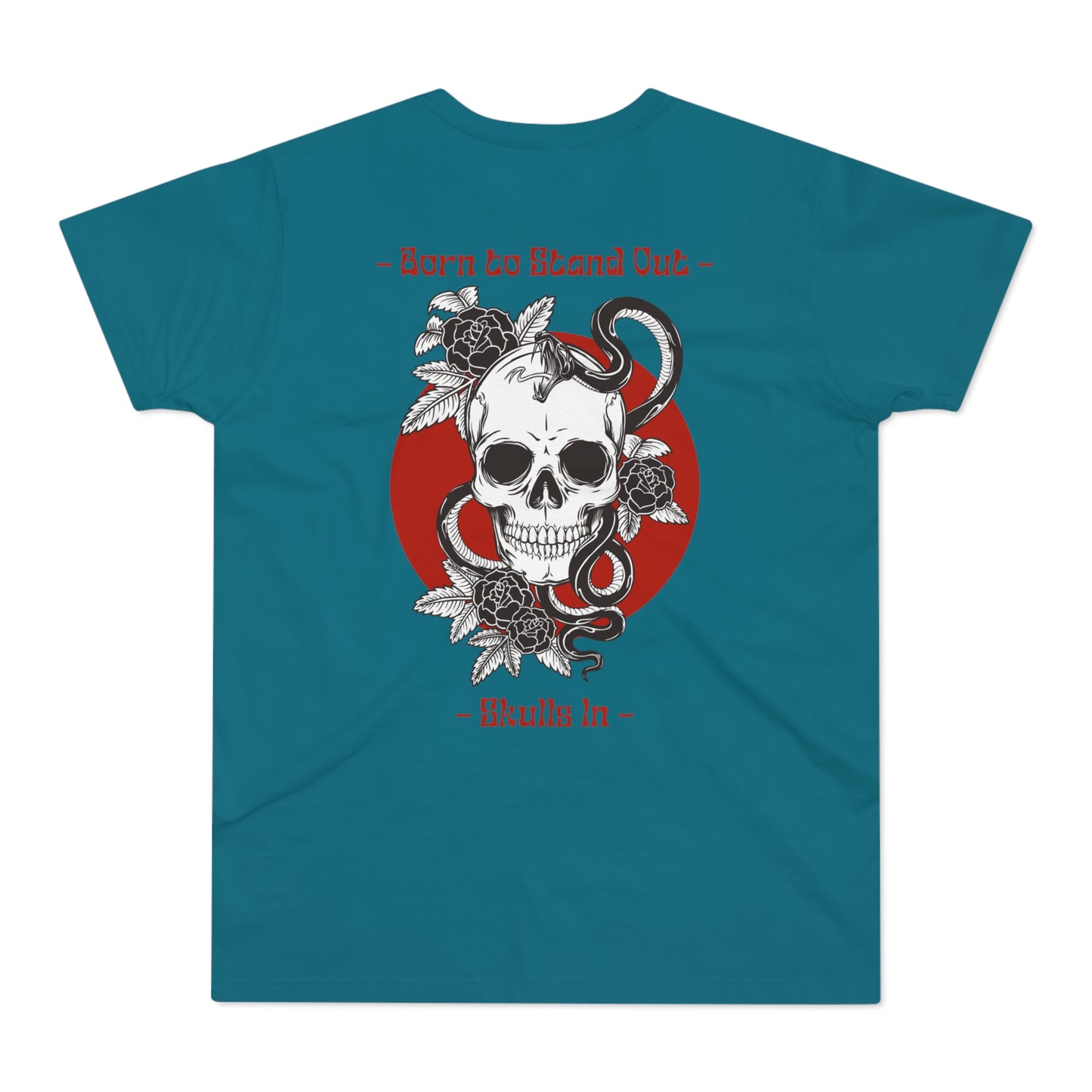 Skulls & Snakes Graphic Tee - 'The Catch' Design for Bold Men