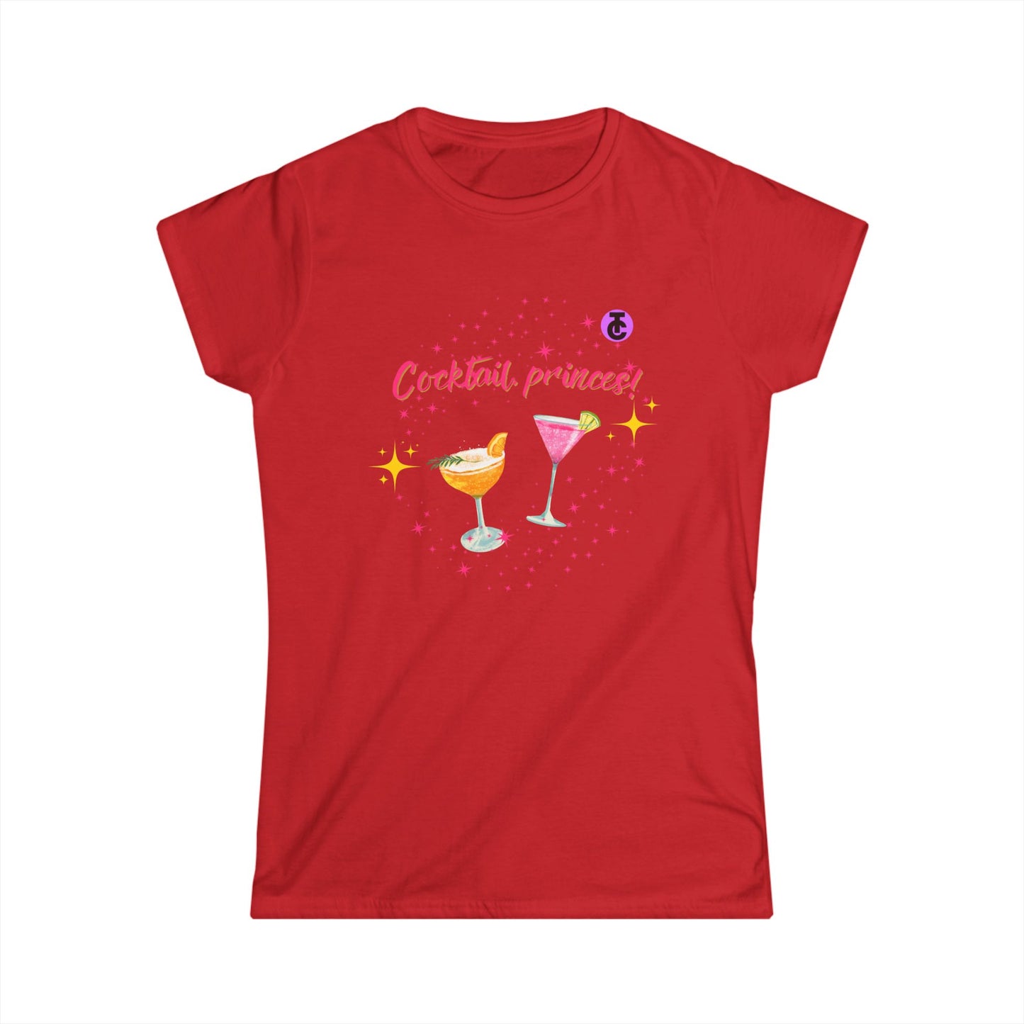 Cocktail Princess Women's Softstyle Tee | Cute Summer Shirt, Party Tee, Gift for Her, Birthday T-Shirt, Girls Night Out Outfit - THE CATCH