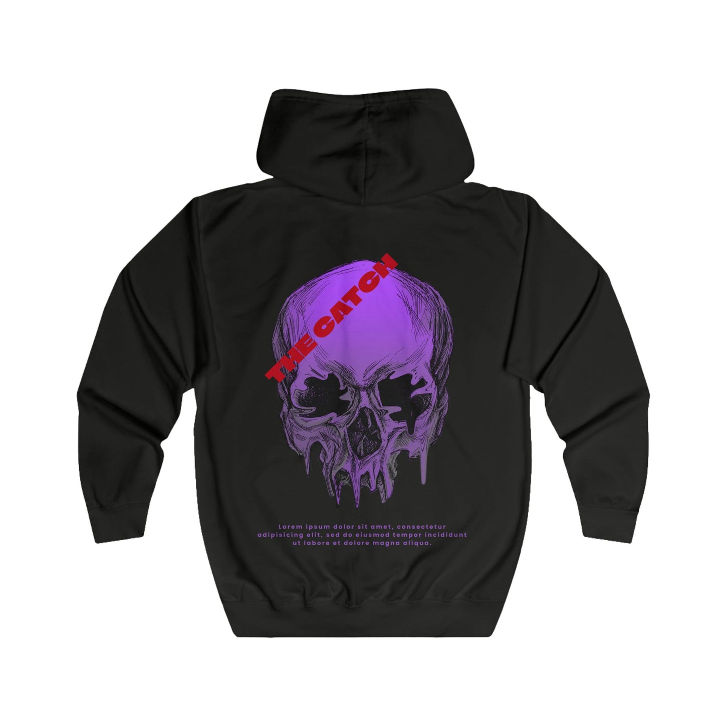 Full Zip Hoodie - 'The Catch Baddie' Skull Design