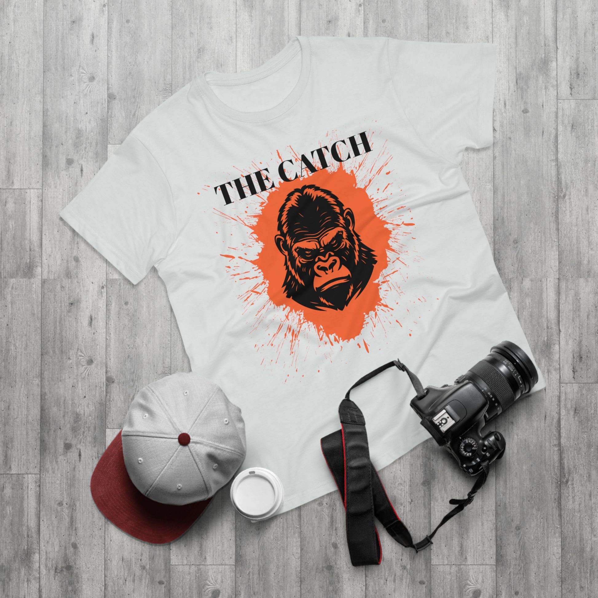 Men's Graphic T-Shirt - "The Catch" Gorilla Design - THE CATCH
