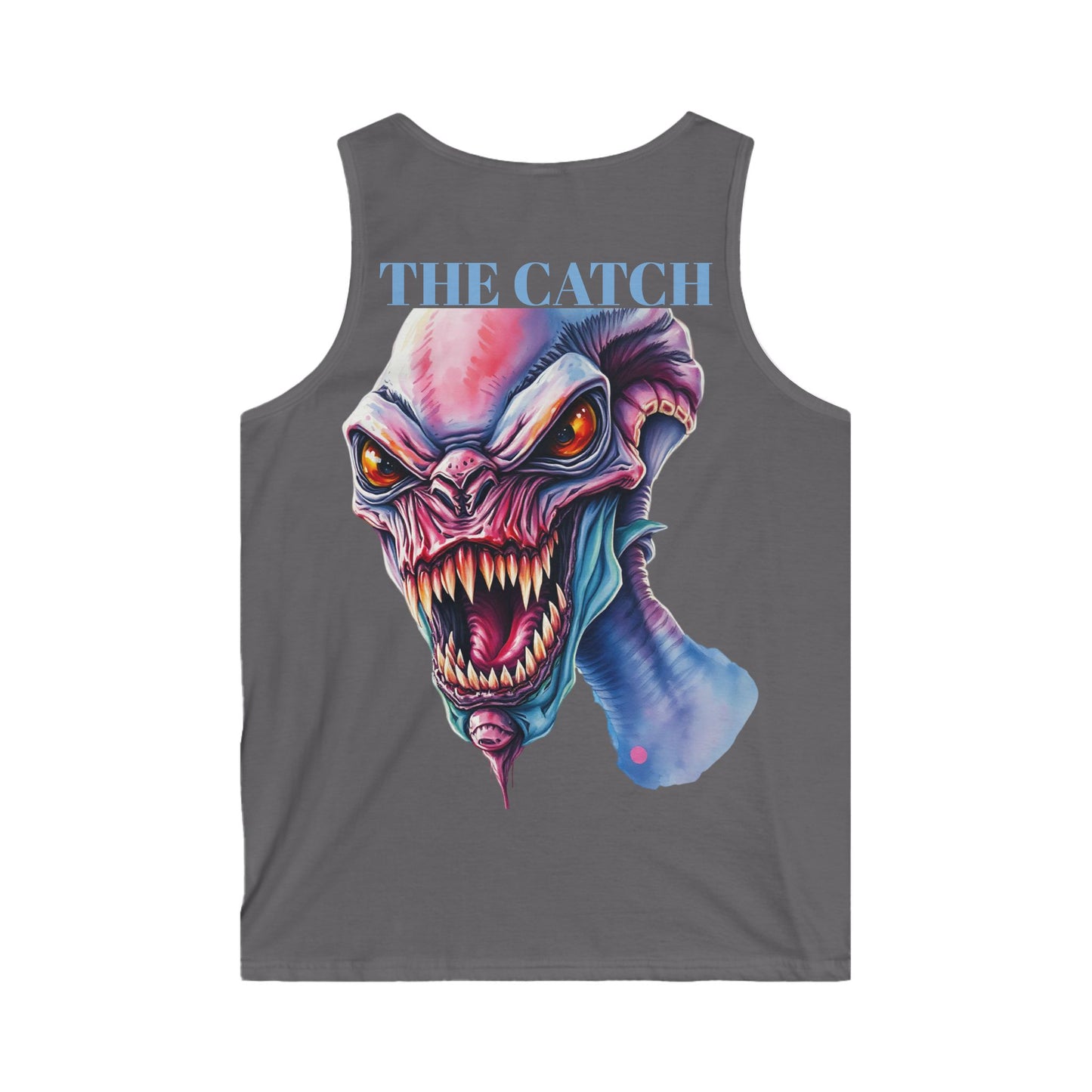 Men's Graphic Tank Top - 'The Catch' Monster Design - THE CATCH