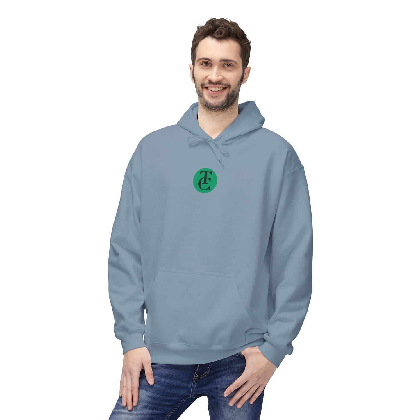 Midweight Fleece Hoodie with Eye-Catching Graphic Design