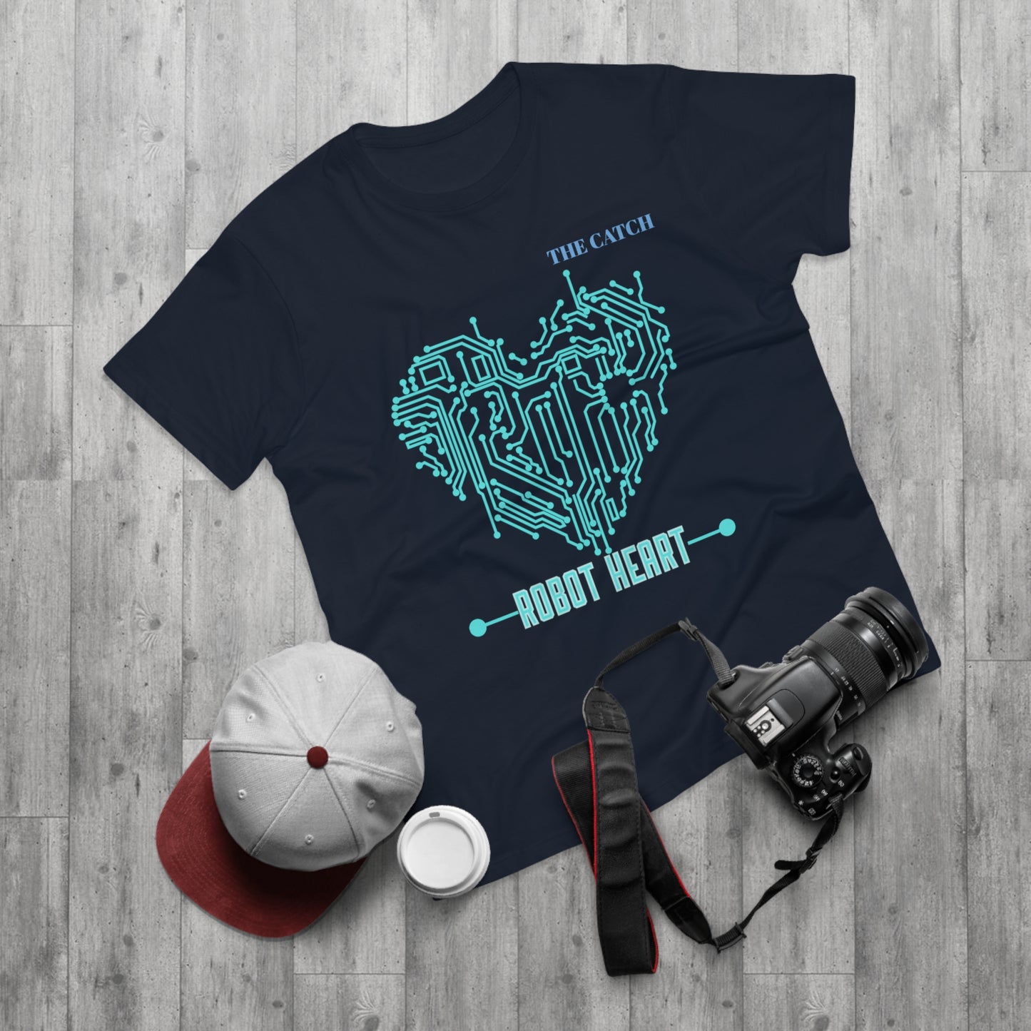 Robot Heart Graphic Tee for Tech Enthusiasts