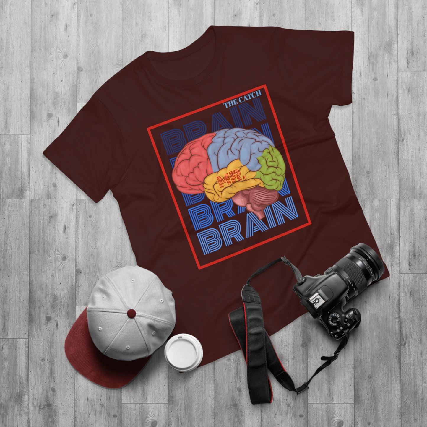 Colorful Brain Graphic T-Shirt - Unique Menswear for Science Lovers