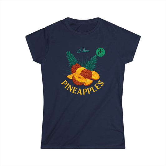 Pineapple Vibes Women's Tee, Tropical Shirt, Summer Outfit, Casual Wear, Gift for Fruit Lovers - THE CATCH