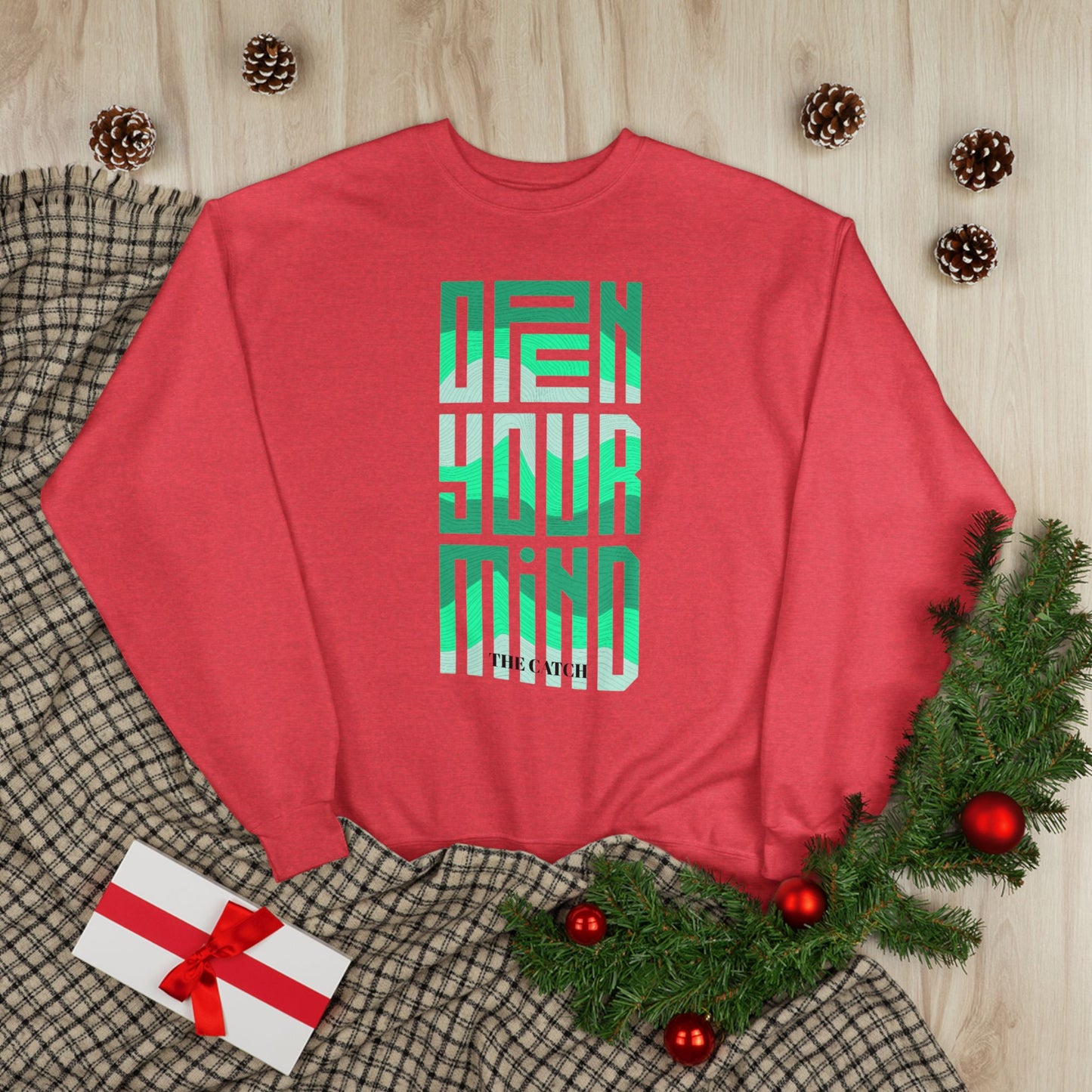 Open Your Mind  Eco-Friendly Sweatshirt | Minimalist Graphic Crewneck