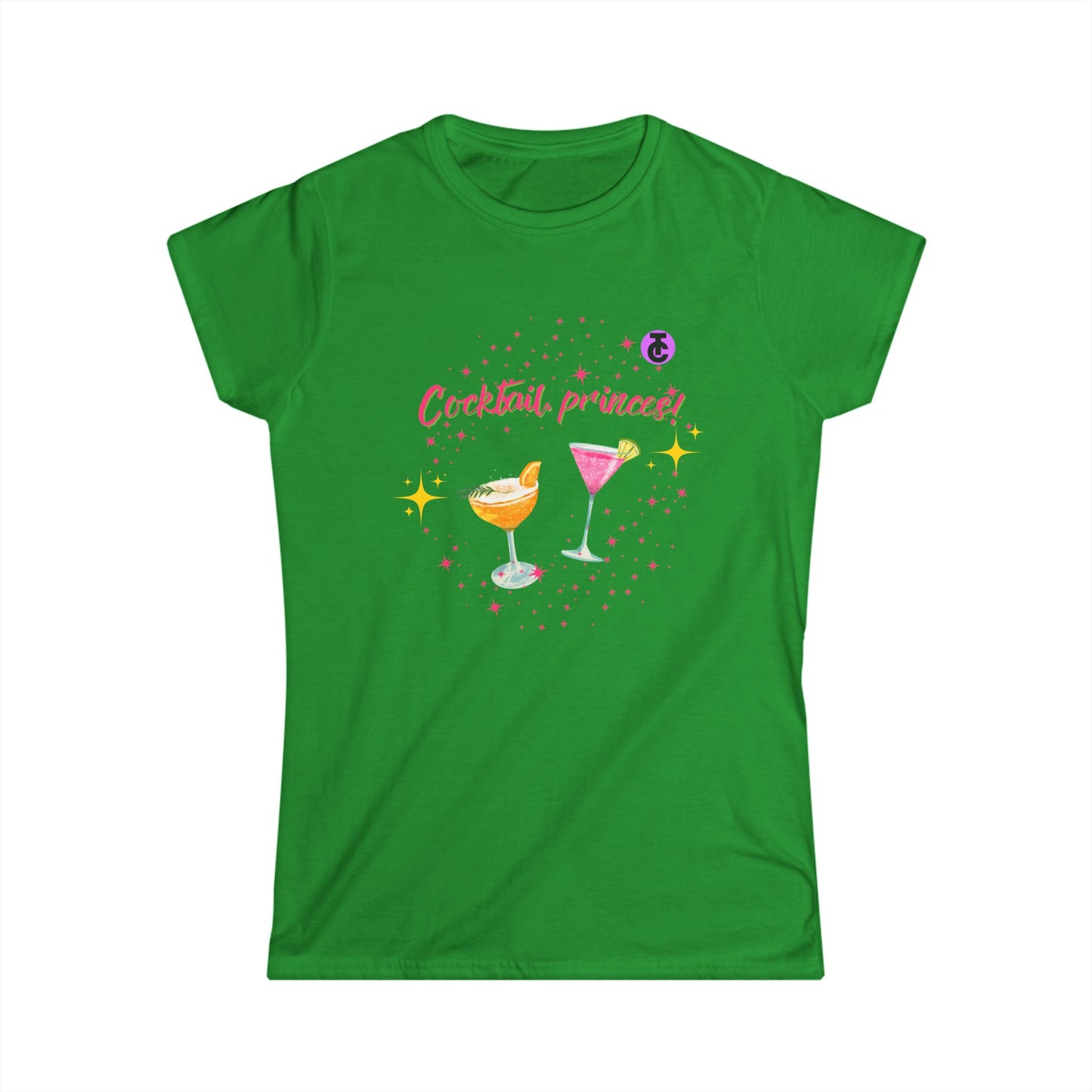 Cocktail Princess Women's Softstyle Tee | Cute Summer Shirt, Party Tee, Gift for Her, Birthday T-Shirt, Girls Night Out Outfit - THE CATCH