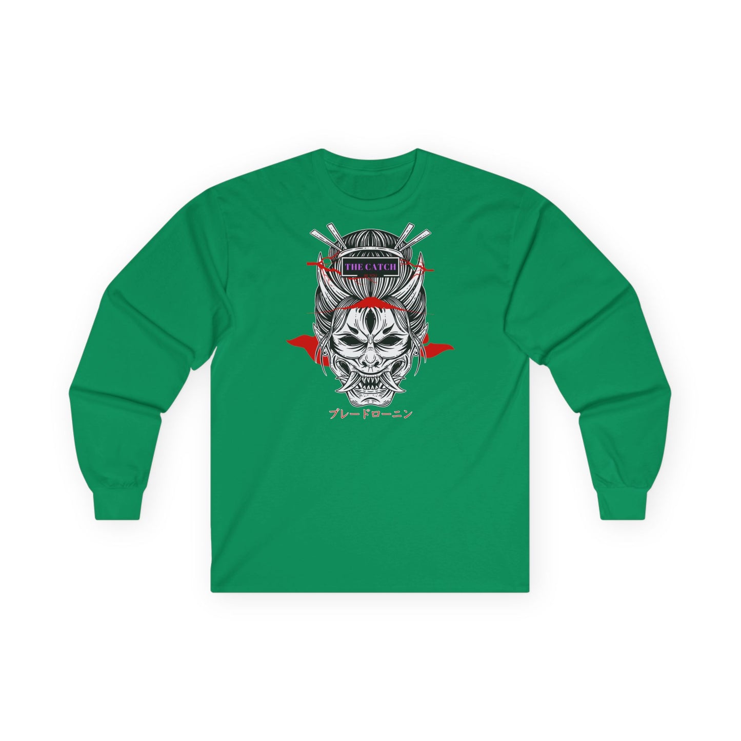 Samurai Skull Long Sleeve Tee - Cotton Shirt for Anime Lovers - THE CATCH
