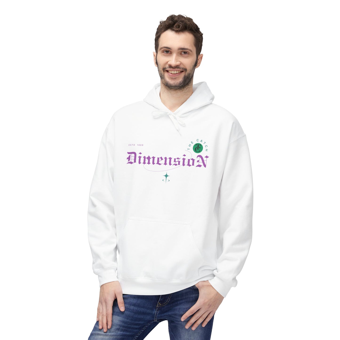 Cosmic Dimension Hoodie | Softstyle Fleece Wear, Unique Graphic Pullover, Gift for Astronomers, Casual Streetwear - THE CATCH