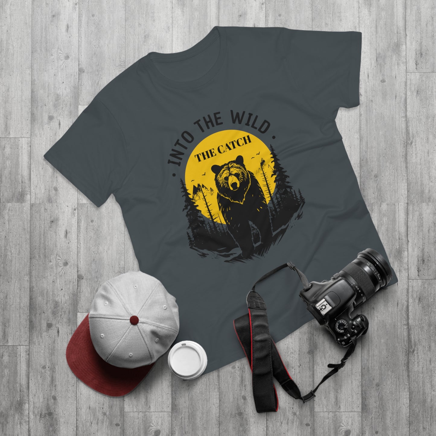 Men's Outdoor Adventure T-Shirt | Into the Wild Bear Design