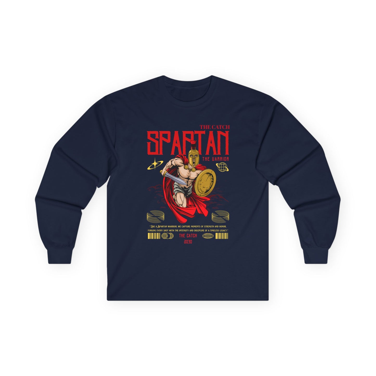 Spartan Warrior Long Sleeve Tee - Perfect for Fitness Enthusiasts & Cosplay - THE CATCH