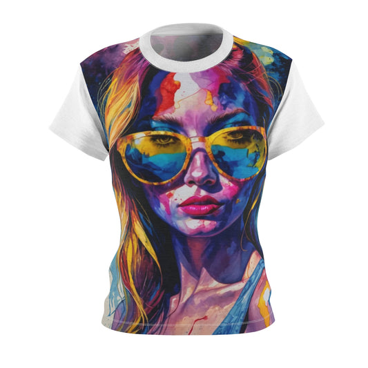 Vibrant Art Print Women&#039;s T-Shirt - Colorful Graphic Tee for Trendsetters - THE CATCH