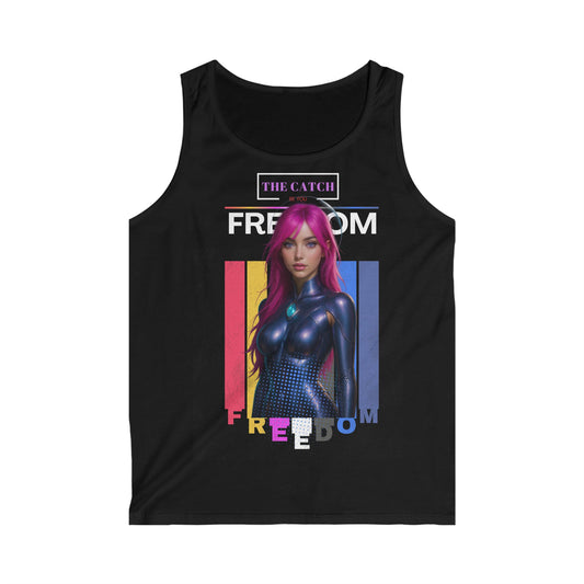 Men's Freedom Graphic Tank Top, Casual Wear, Summer Style