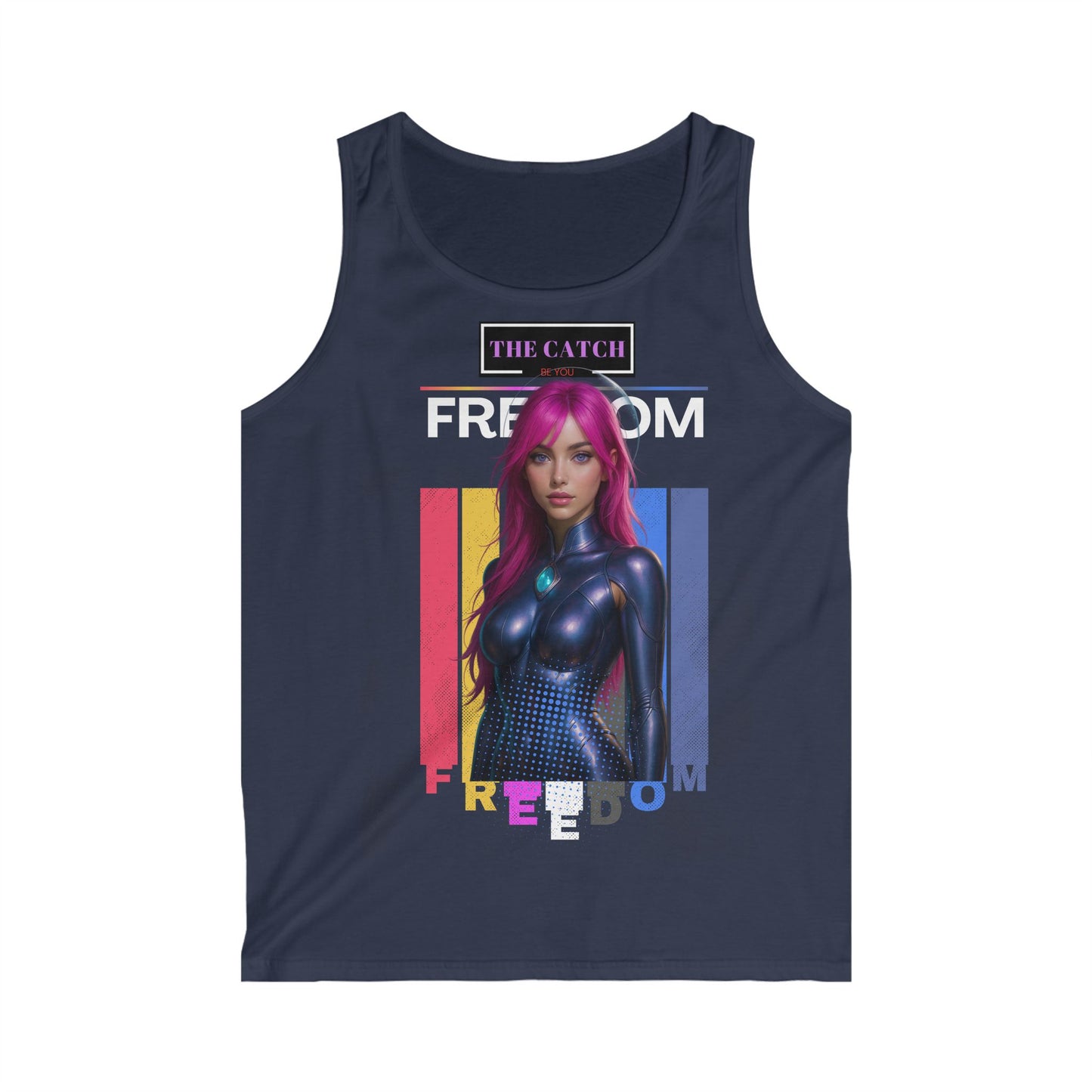 Men's Freedom Graphic Tank Top, Casual Wear, Summer Style