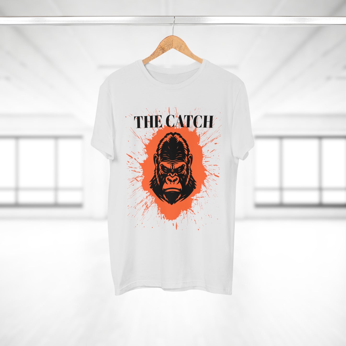 Men's Graphic T-Shirt - "The Catch" Gorilla Design - THE CATCH