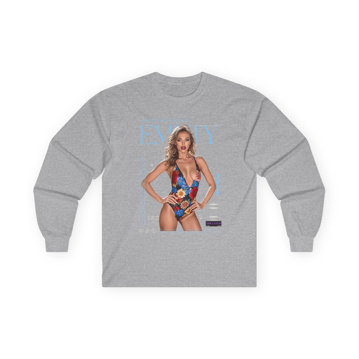 Embody Your Style: Ultra Cotton Long Sleeve Tee with Fashion Graphic - THE CATCH