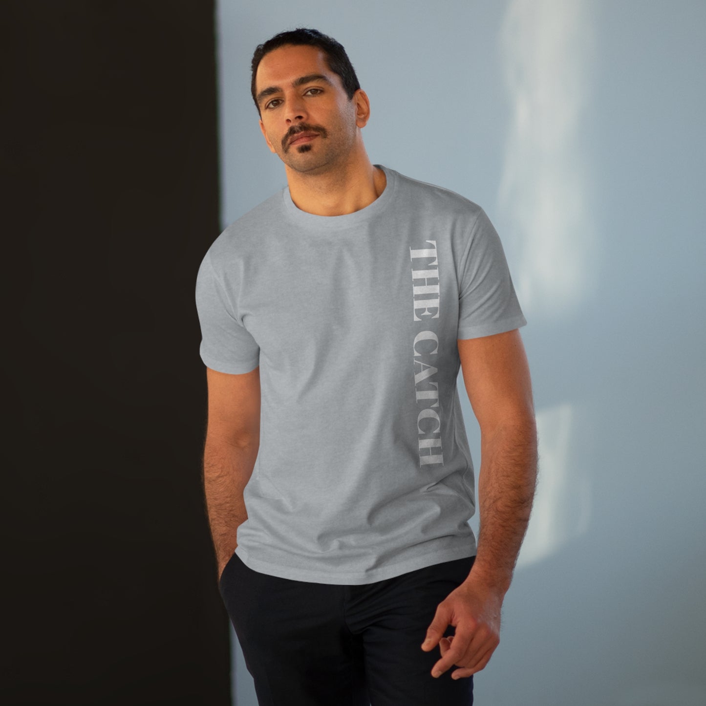 Men's Modern-Fit Tee - Stylish Casual Tee with "THE CATCH" Design