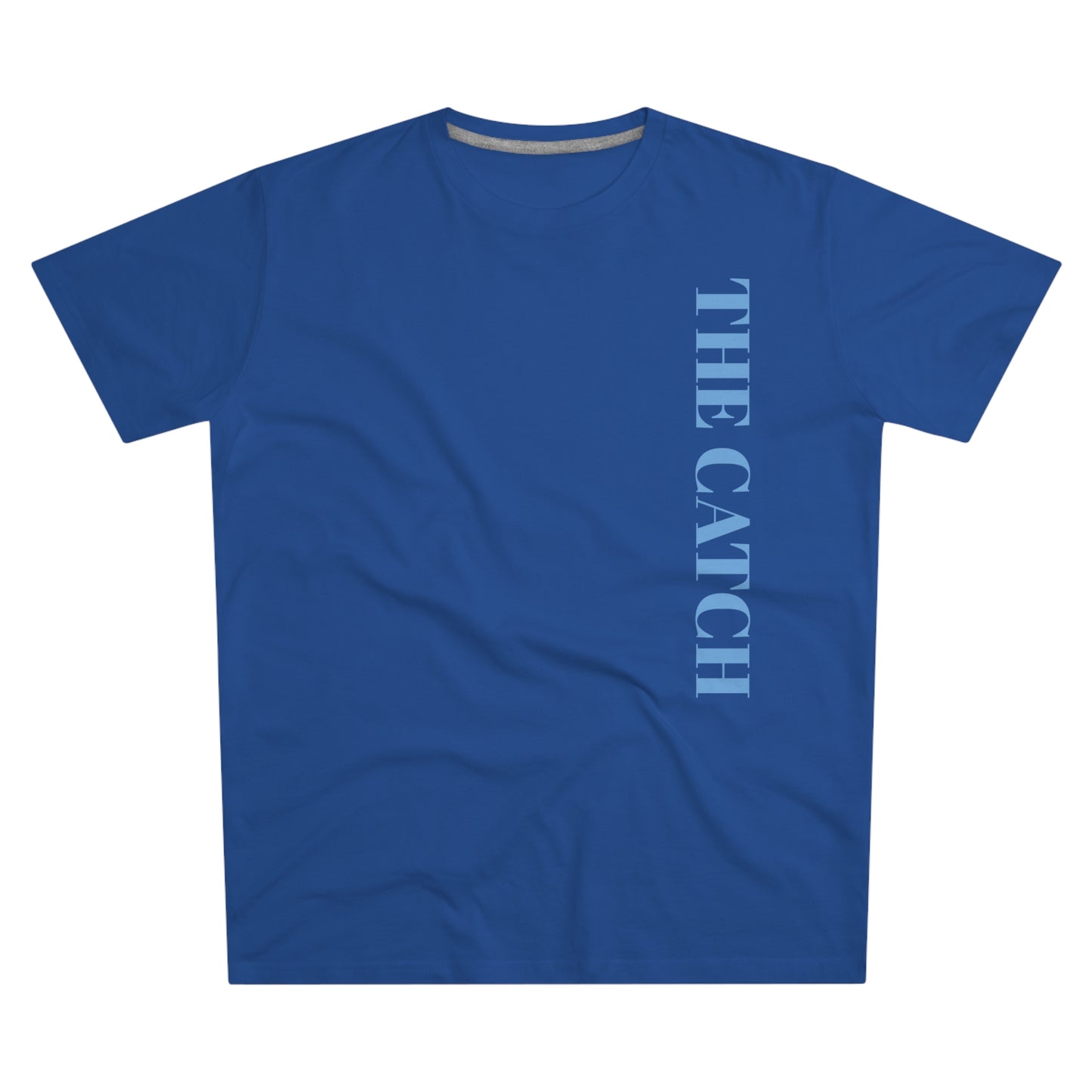 Trendy Men's Modern-fit Tee - 'The Catch' & 'Hello' Graphic Design - THE CATCH