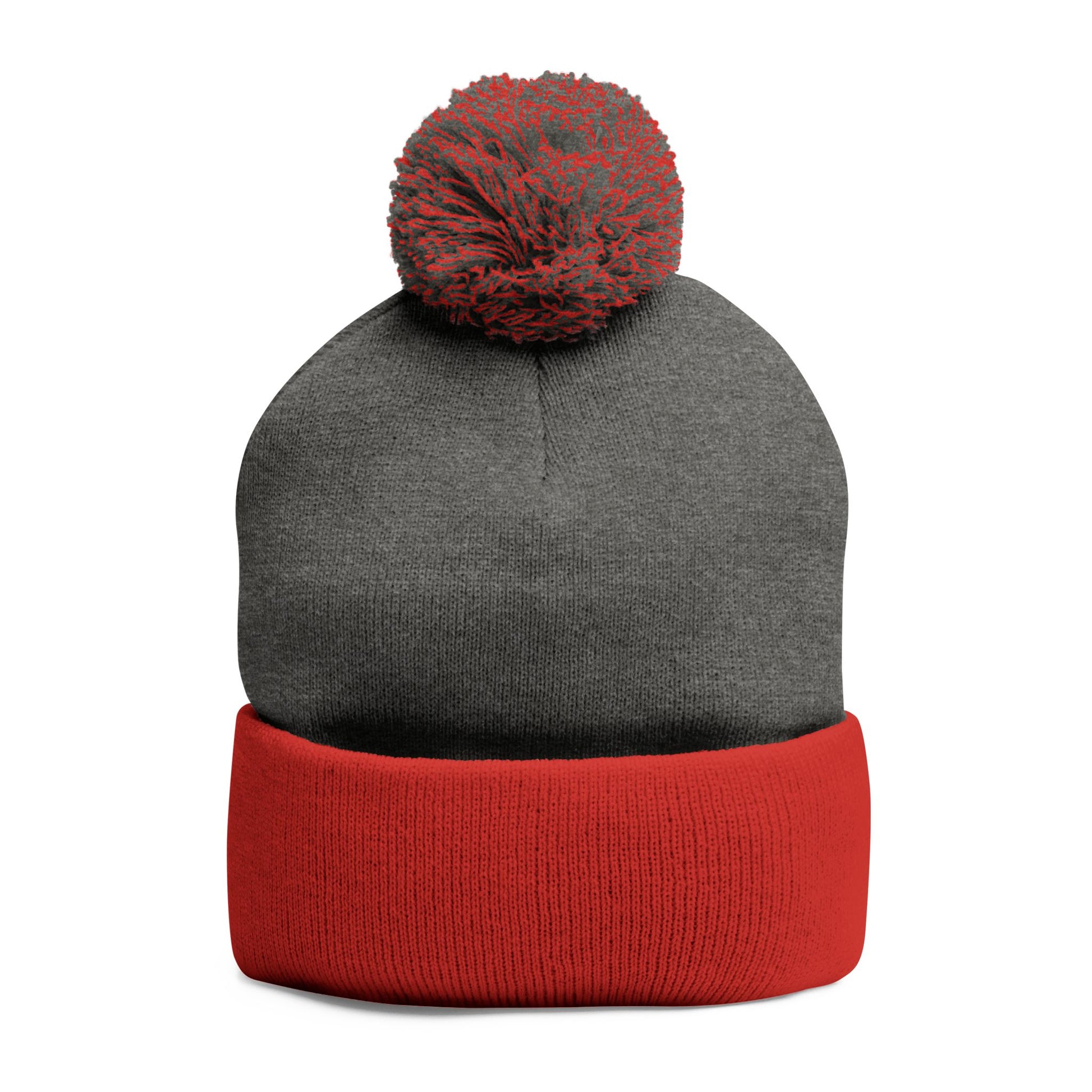 Cozy Embroidered Pom-Pom Knit Cap, - THE CATCH