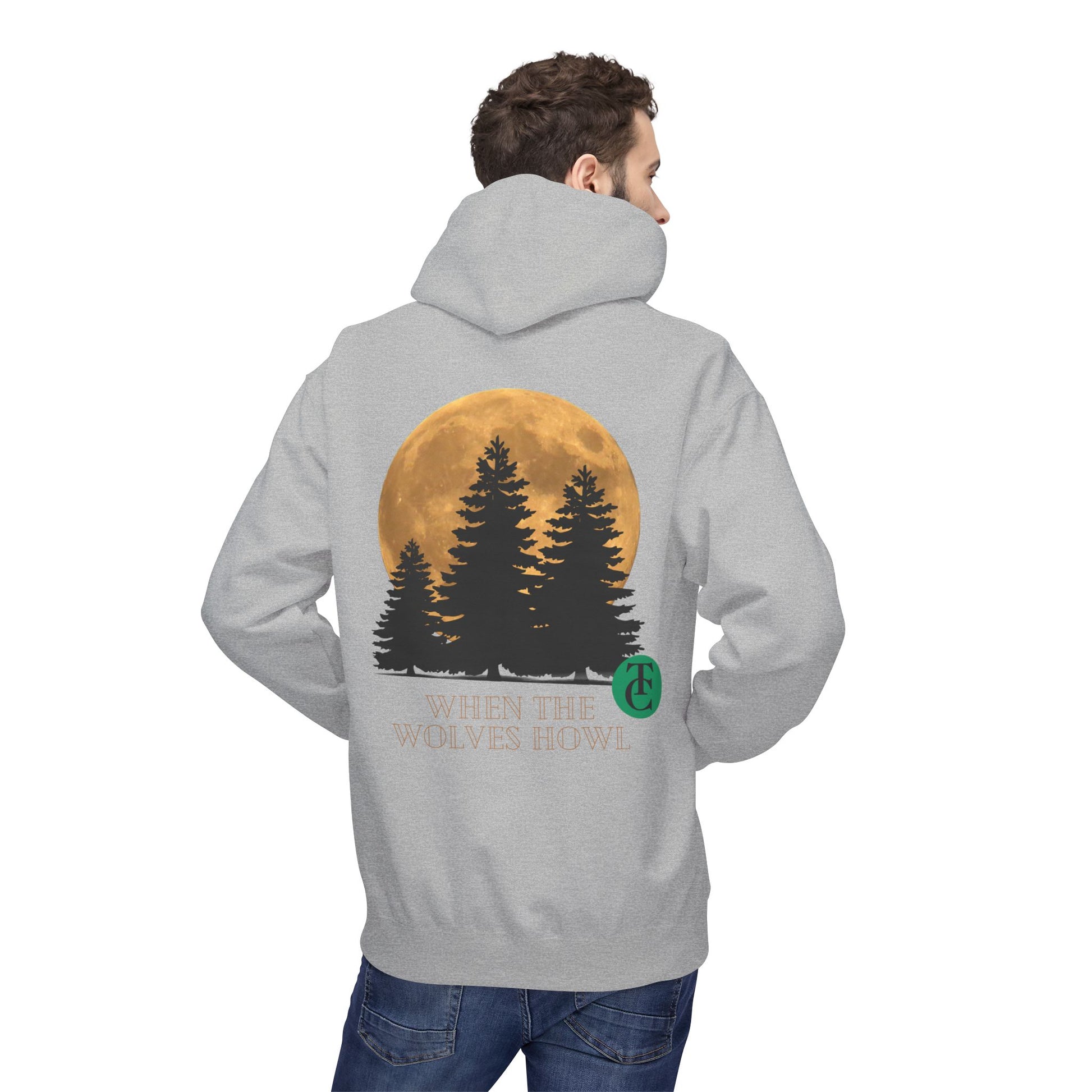 Midweight Softstyle Fleece Hoodie - 'When the Wolves Howl' Design - THE CATCH