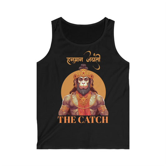 Men's Softstyle Tank Top - 'The Catch' Hanuman Graphic Tee