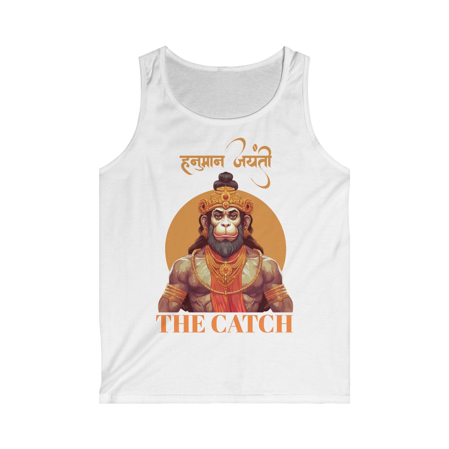 Men's Softstyle Tank Top - 'The Catch' Hanuman Graphic Tee