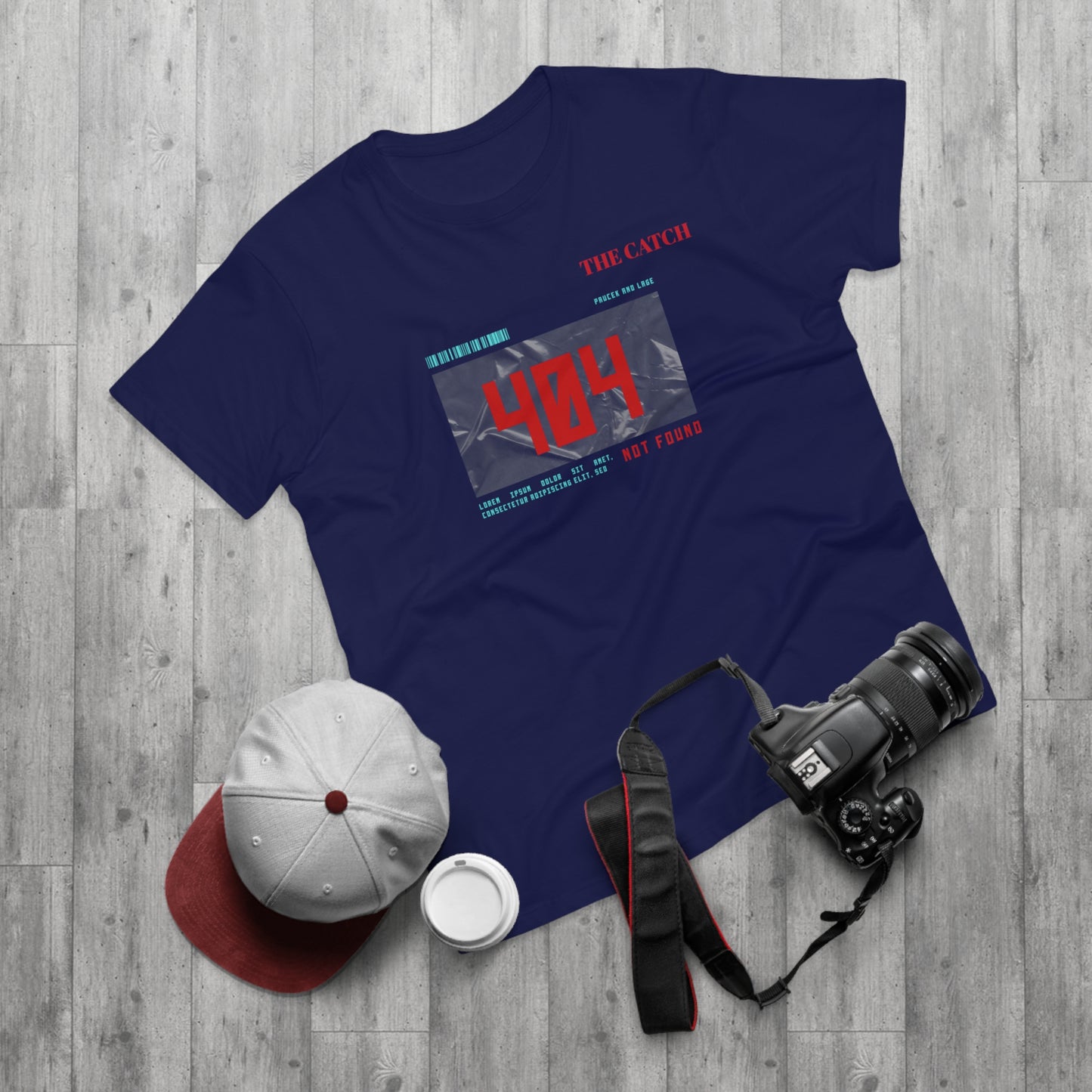 404 Not Found Graphic T-Shirt for Men - Casual Retro Tee