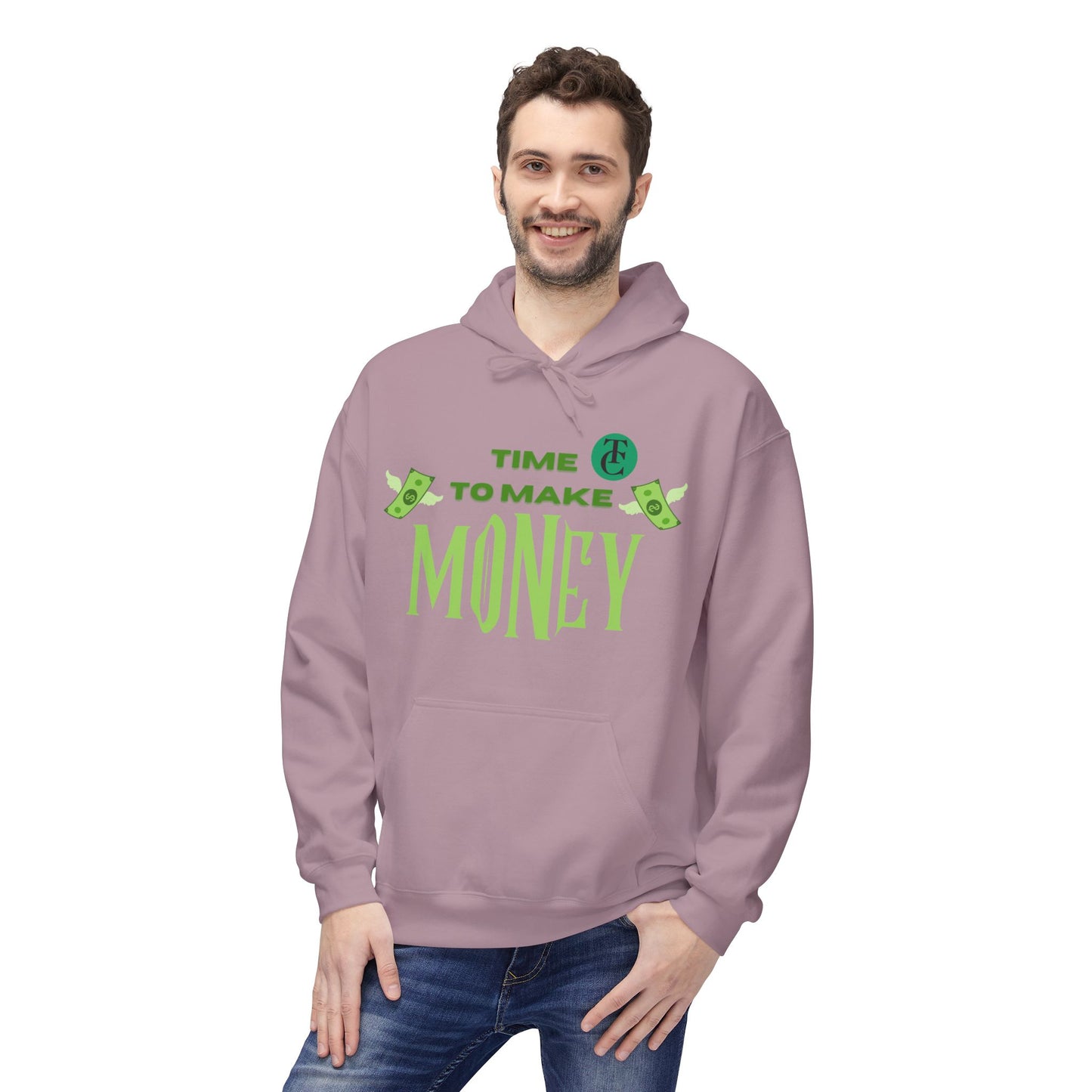 Money Motivational Hoodie, Cozy Fleece Sweatshirt, Gift for Entrepreneurs, Casual Wear, Unique Business Apparel