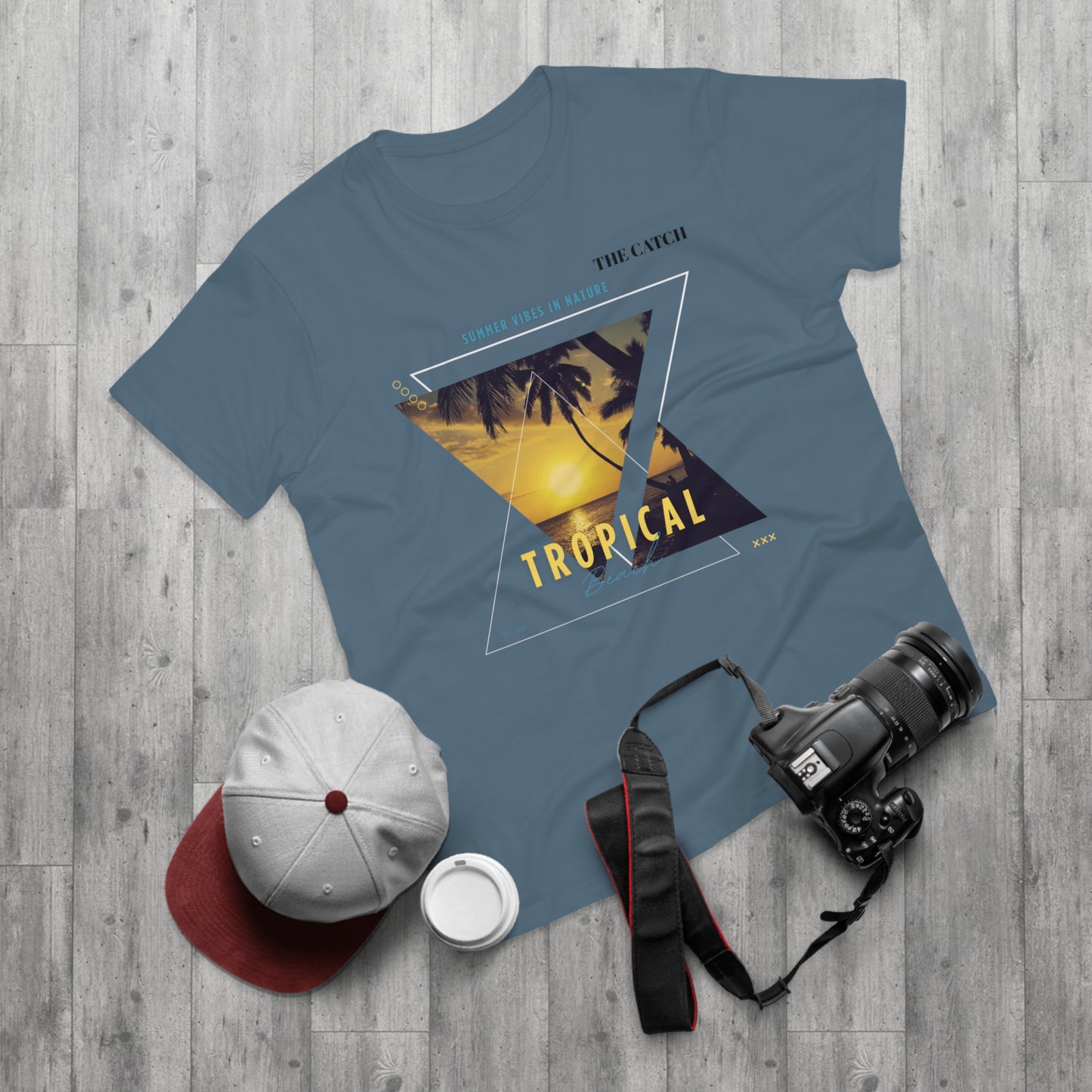 Tropical Vibes Men's T-Shirt - Summer Nature Graphic Tee