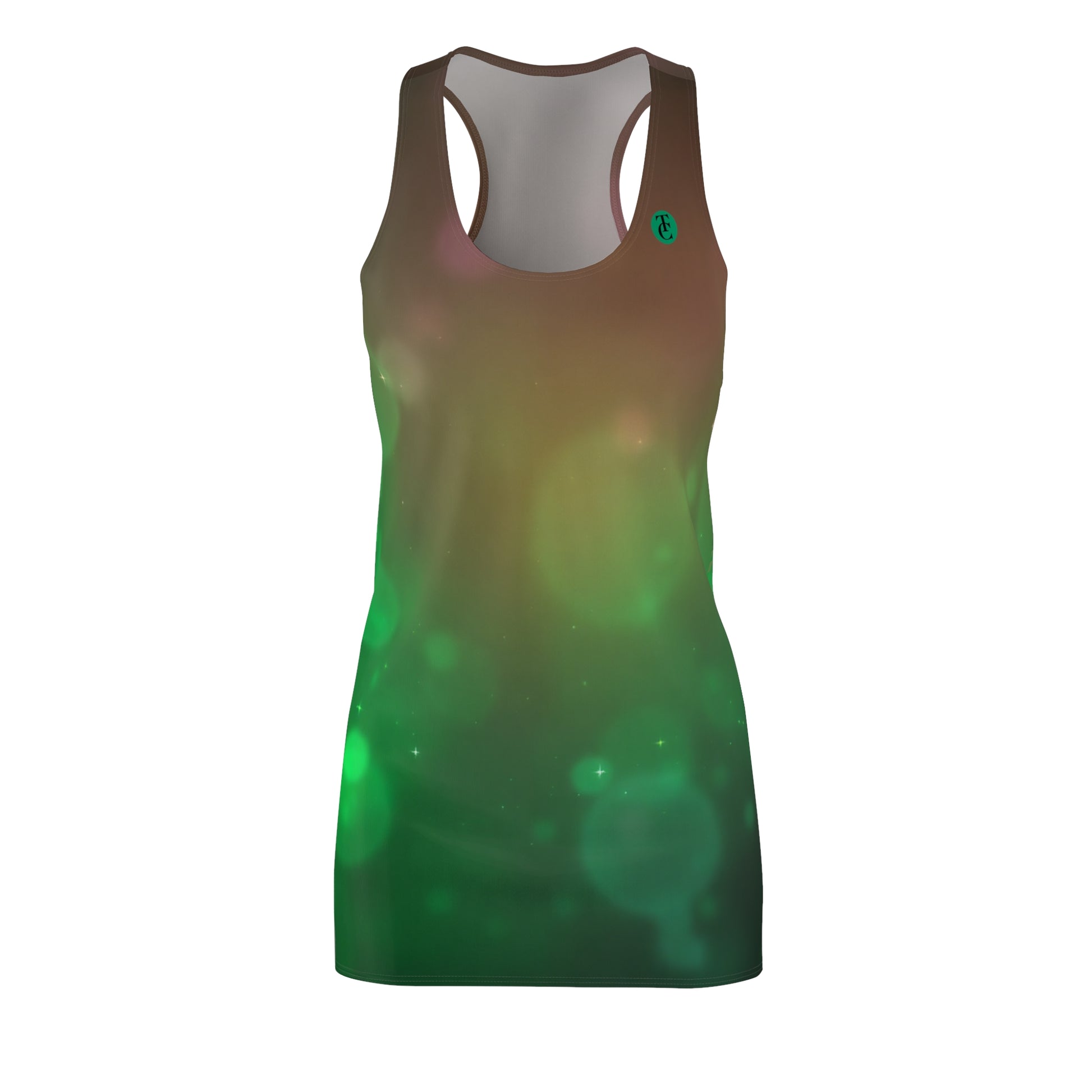 Ethereal Women's Racerback Dress, Summer Dress, Festival Outfit, Everyday Wear, Boho Chic Dress, Green Gradient Dress - THE CATCH