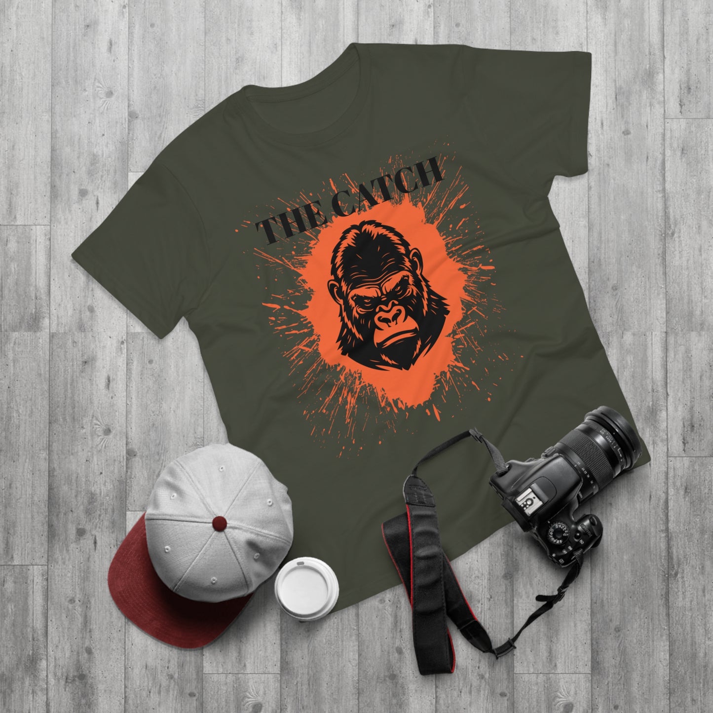 Men's Graphic T-Shirt - "The Catch" Gorilla Design - THE CATCH