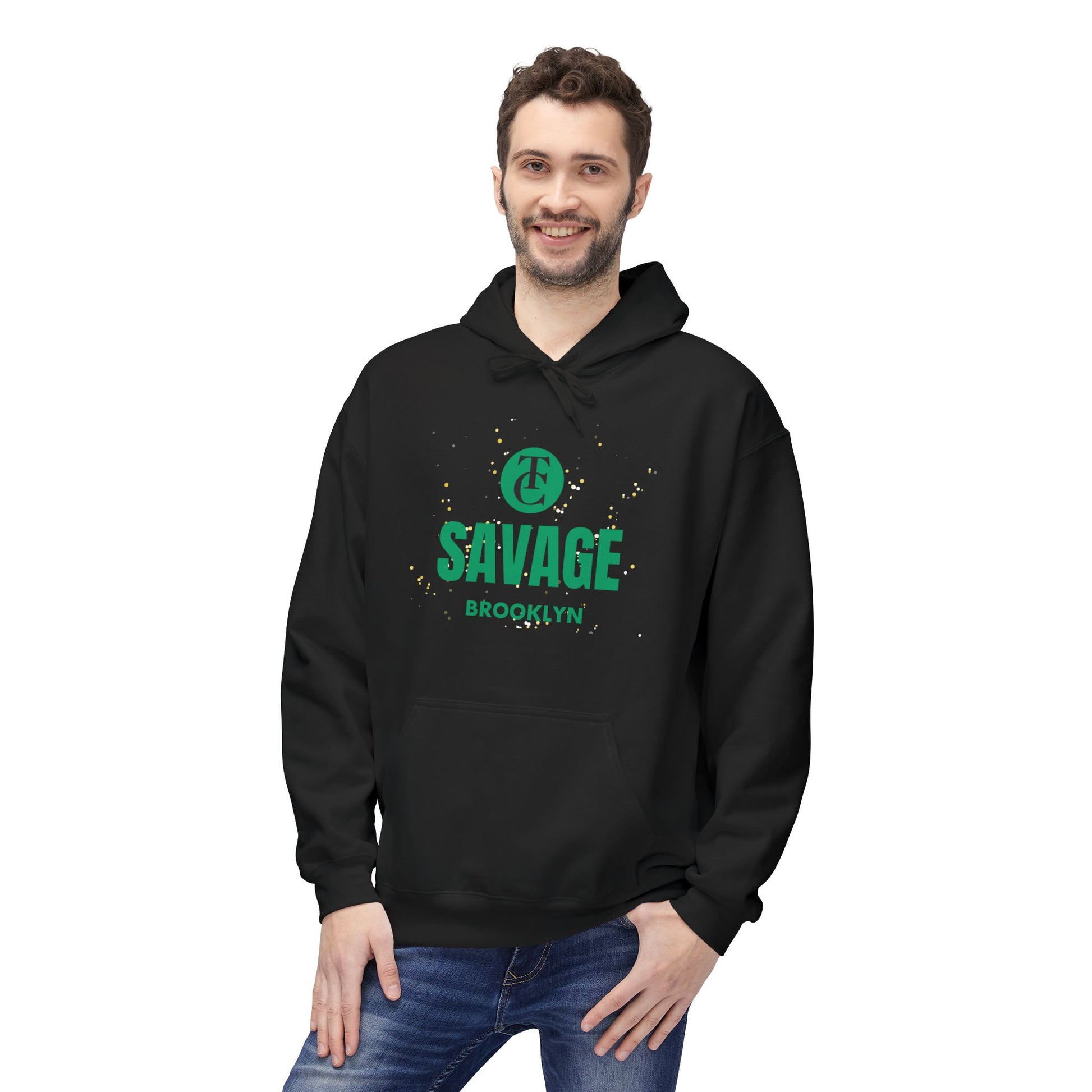 Savage Brooklyn Midweight Fleece Hoodie - Casual Streetwear Fashion - THE CATCH