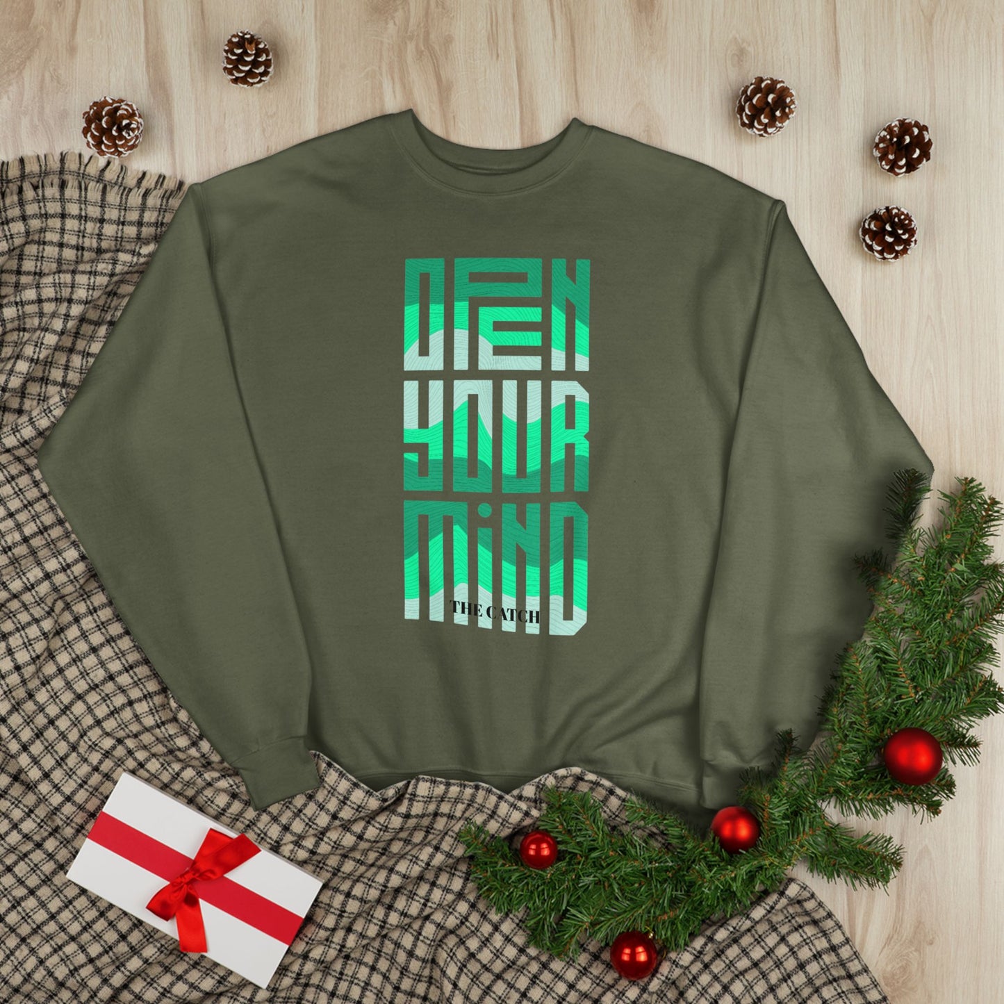 Open Your Mind  Eco-Friendly Sweatshirt | Minimalist Graphic Crewneck