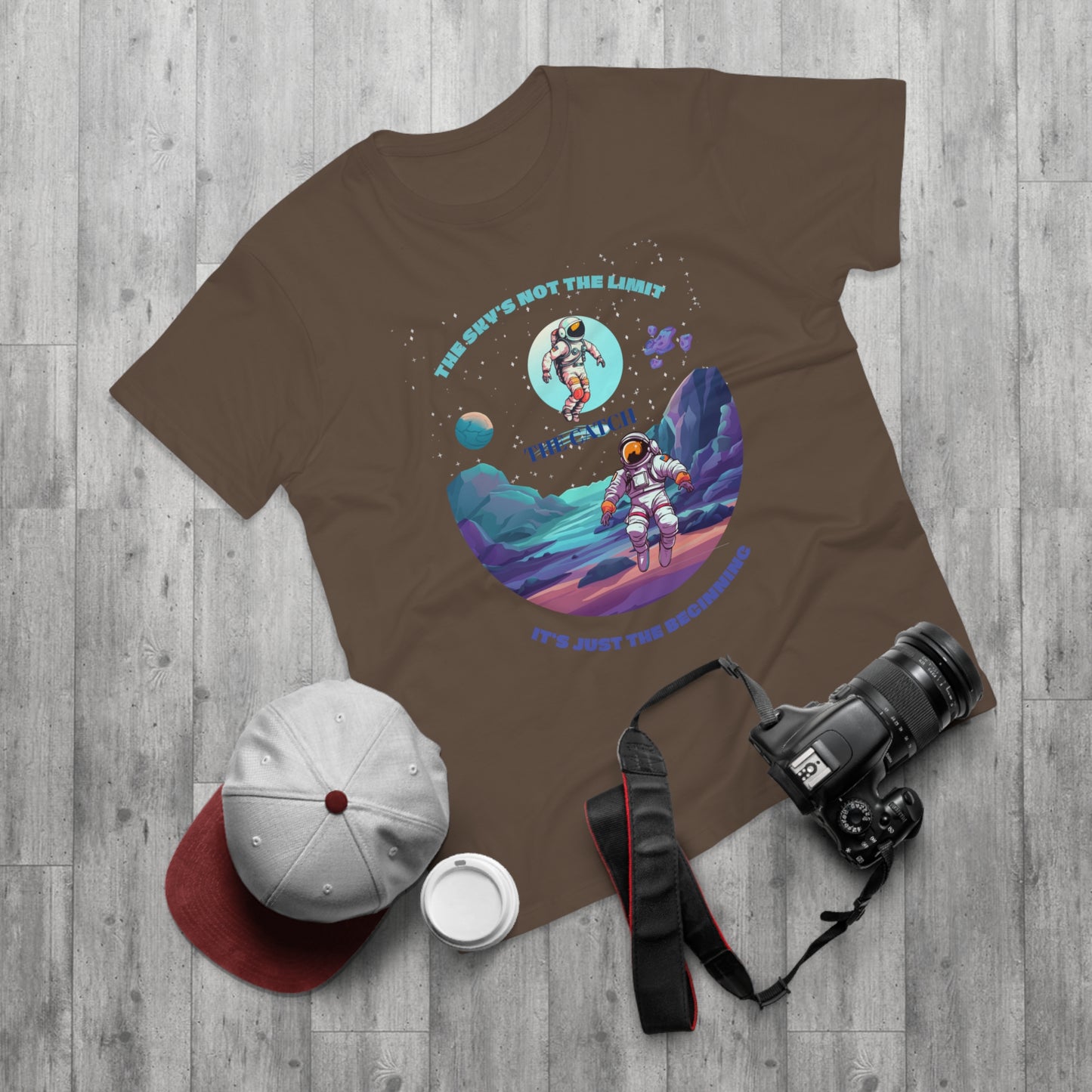 Astronaut Adventure Men's T-Shirt - 'The Sky's Not the Limit, It's Just the Beginning'