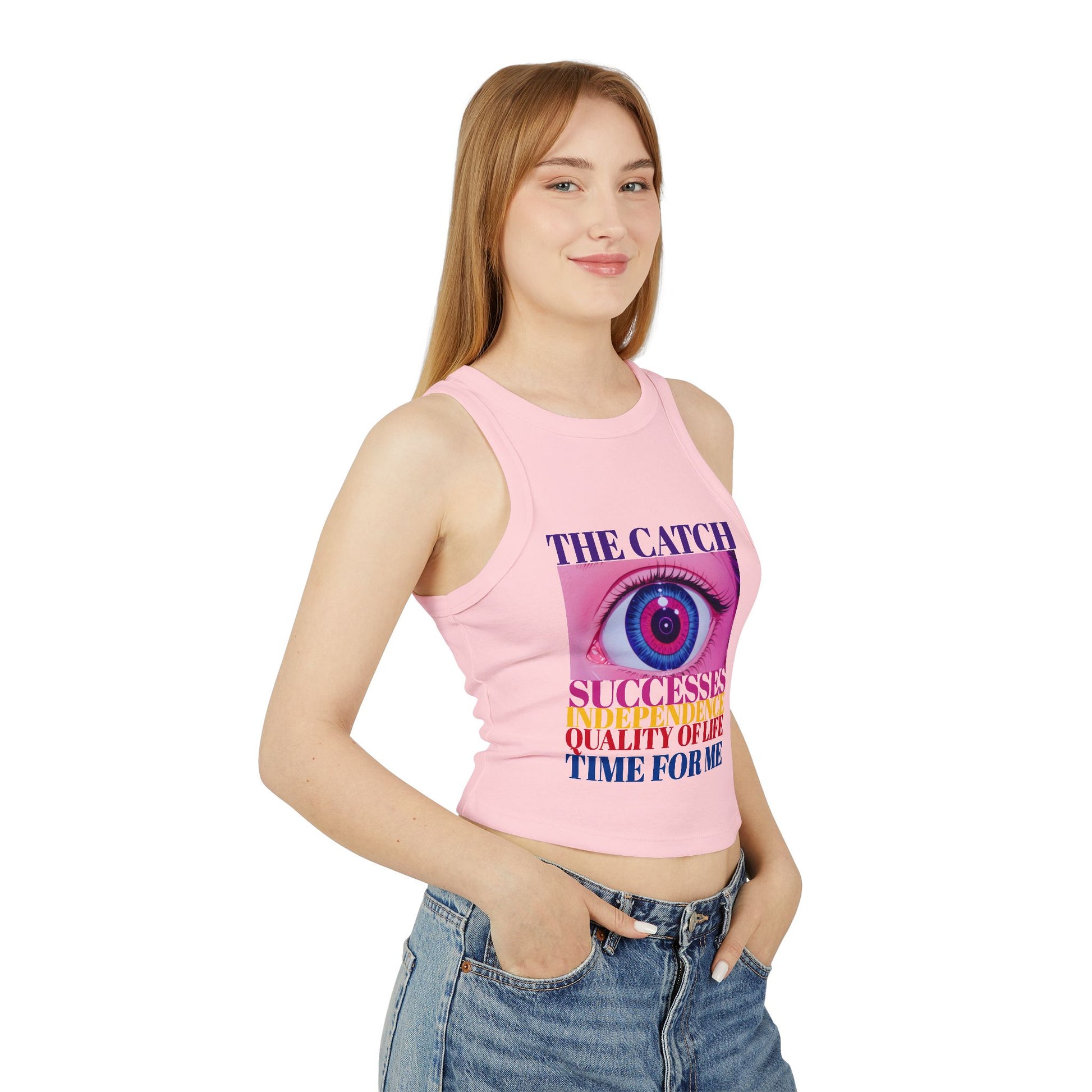 Women's Micro Rib Racer Tank Top - THE CATCH