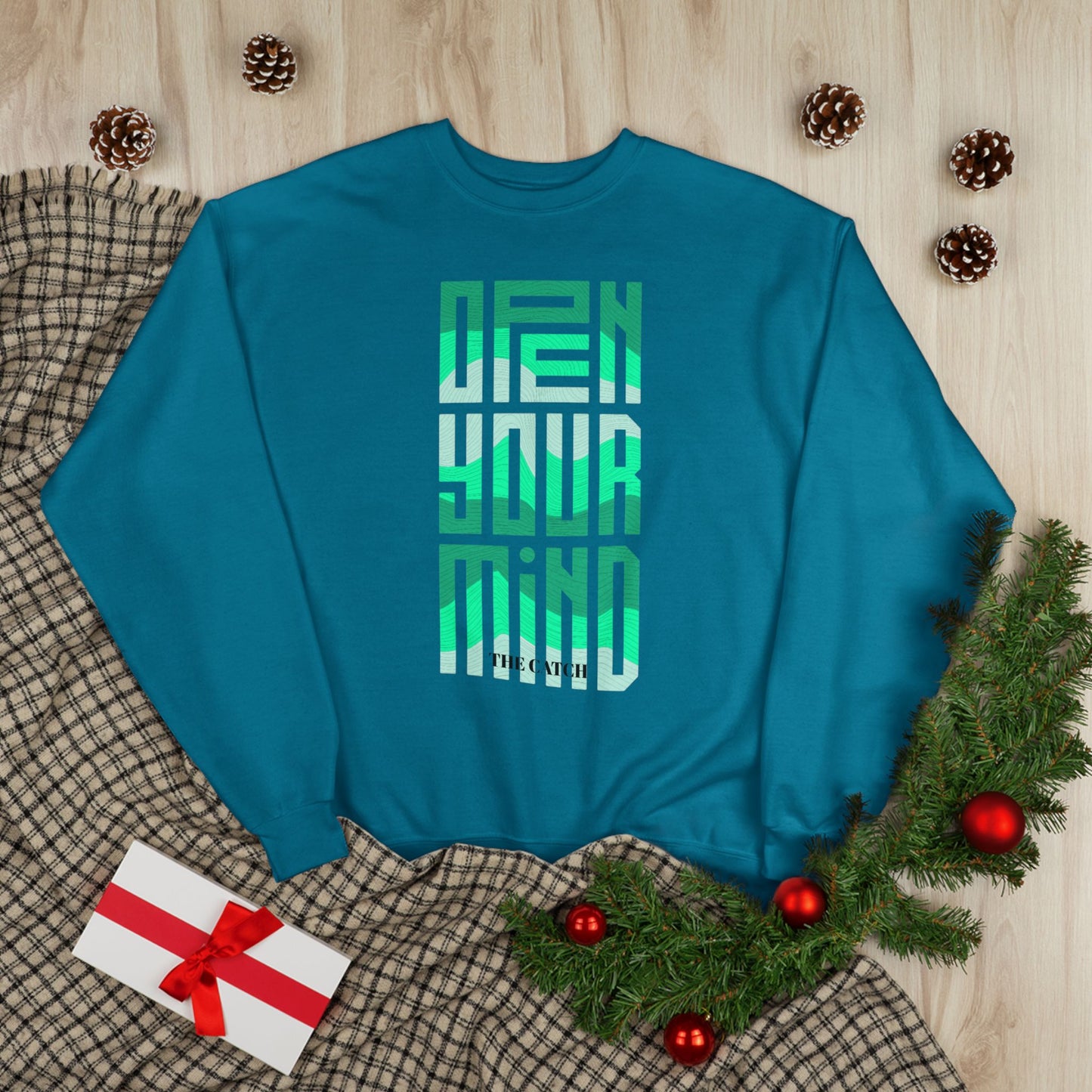 Open Your Mind  Eco-Friendly Sweatshirt | Minimalist Graphic Crewneck