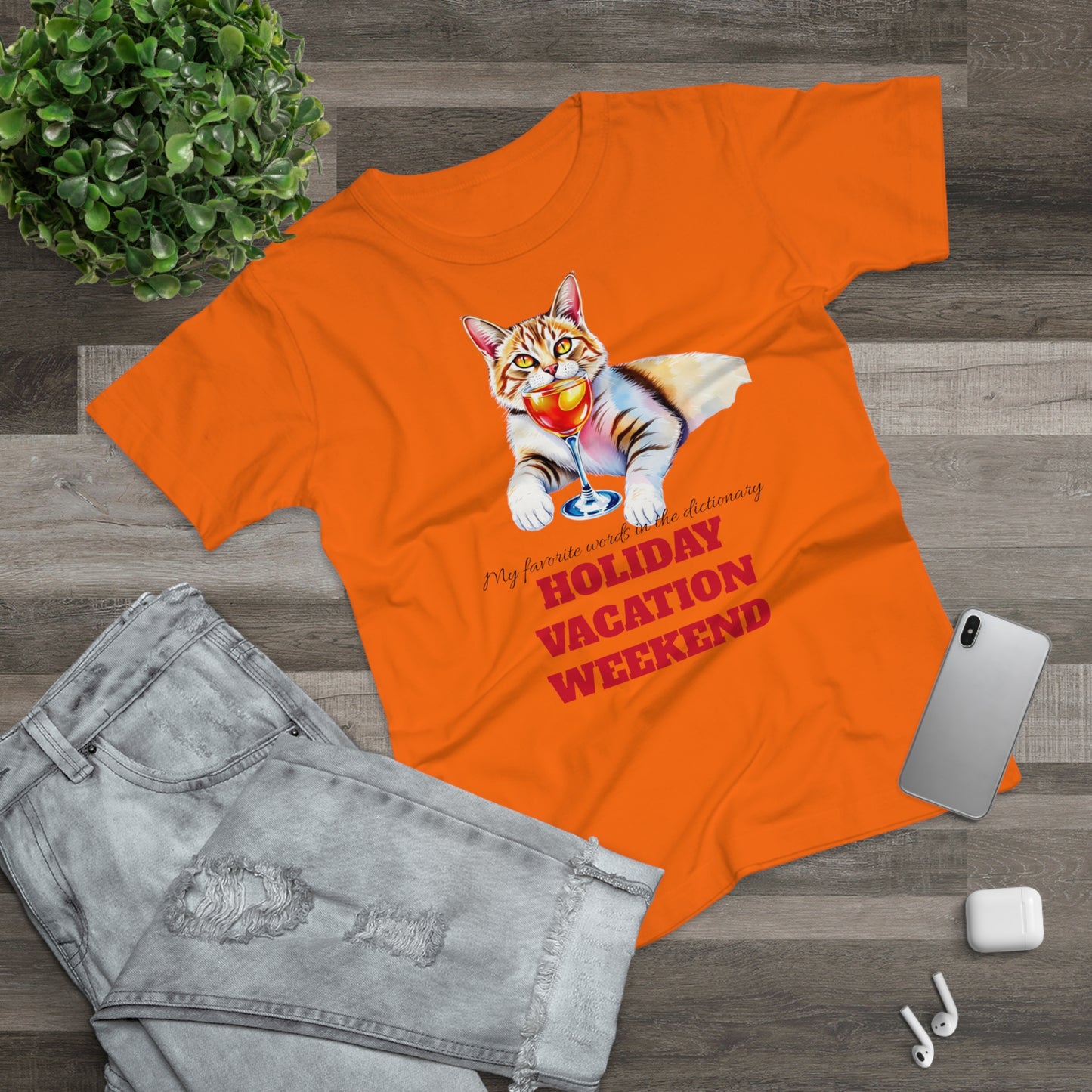 Cat Lover's Holiday Vacation T-Shirt