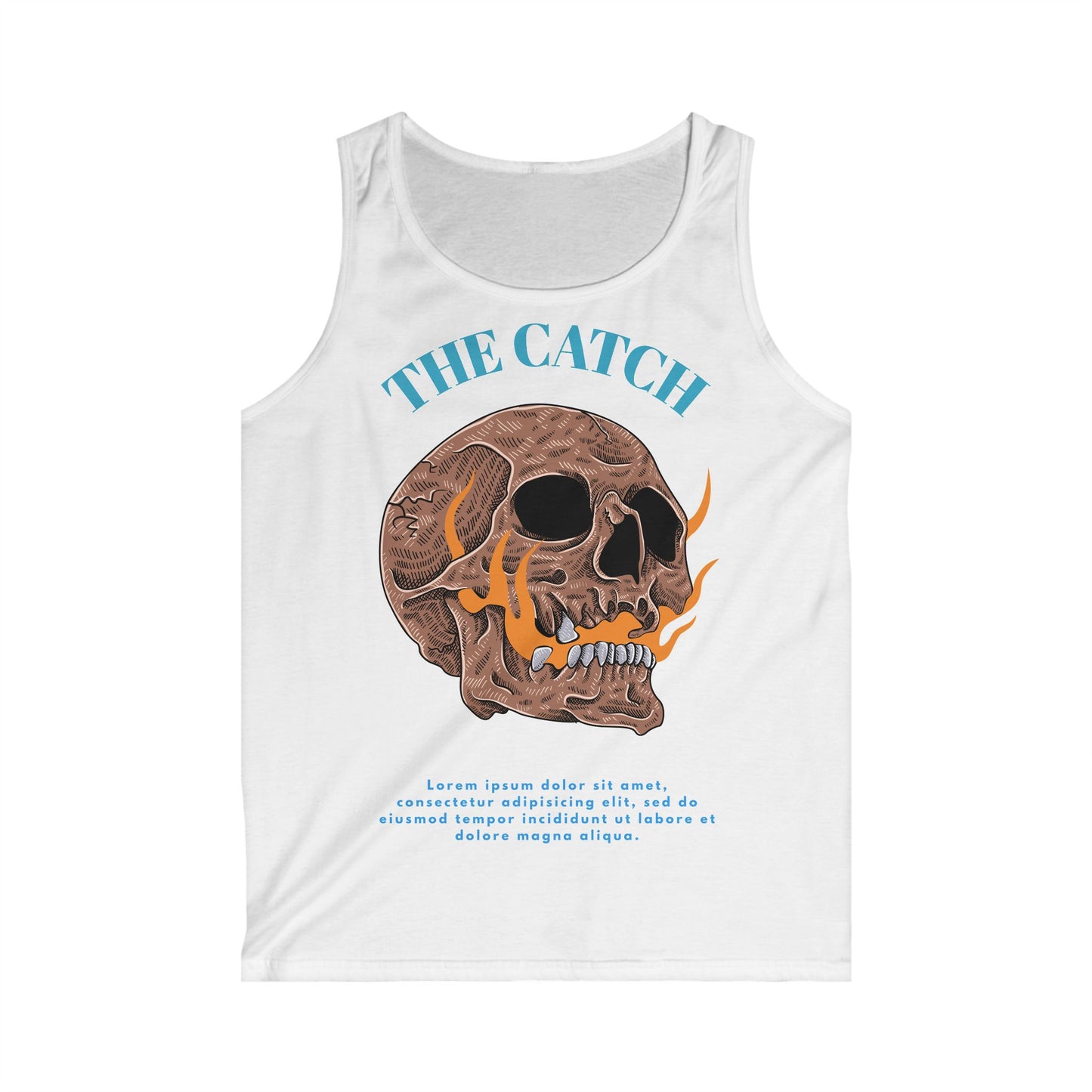Men's Softstyle Tank Top - "The Catch" Skull Design